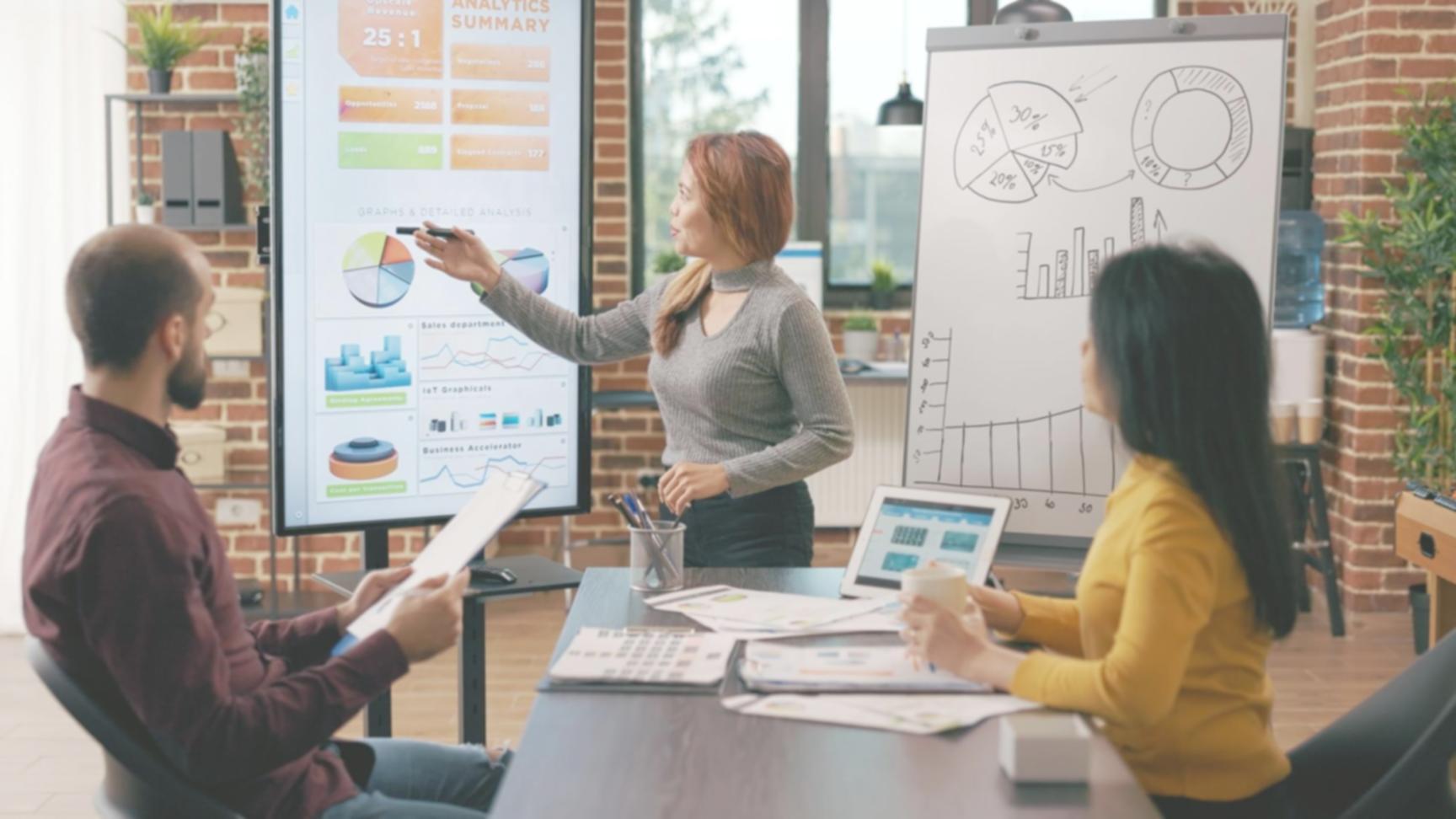 Financial data analysis worksheets and charts